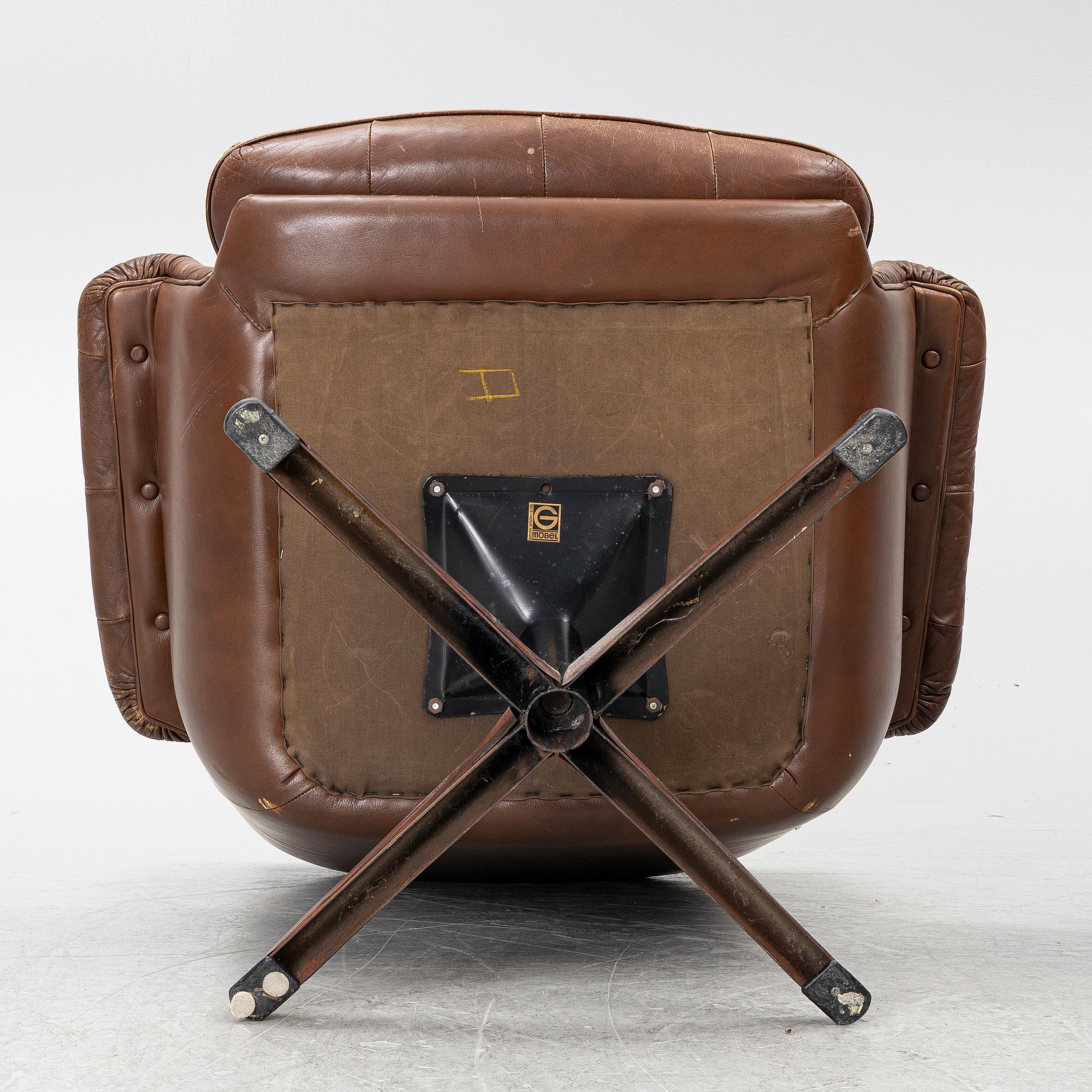 Armchairs, a pair, Göte Möbler, 1960s/70s.