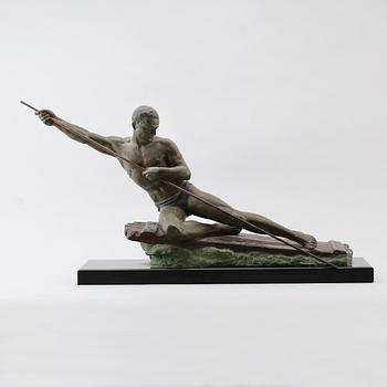 SKULPTUR, brons, art déco, otydligt signerad.