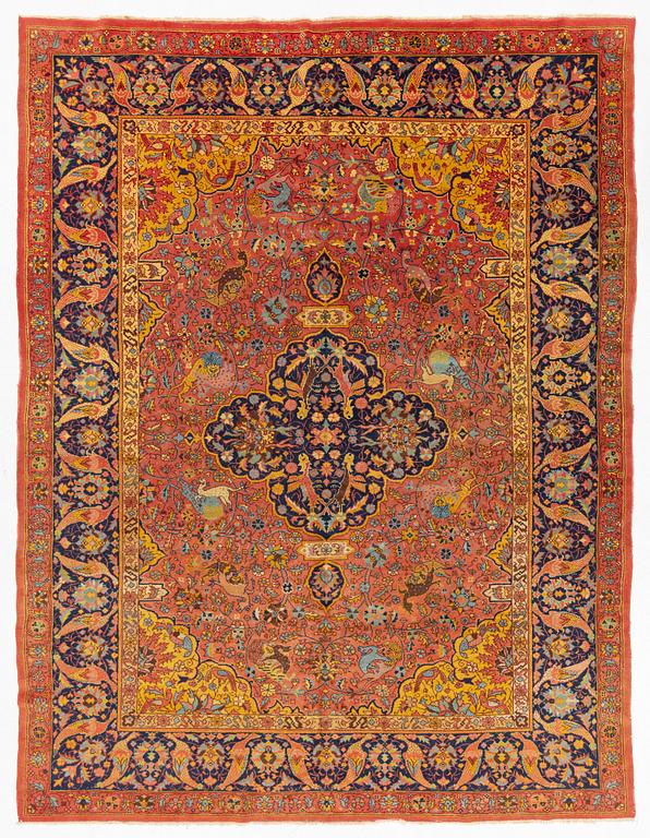 A carpet, antique/semi-antique Turkish/Indian, approx. 330 x 234 cm.