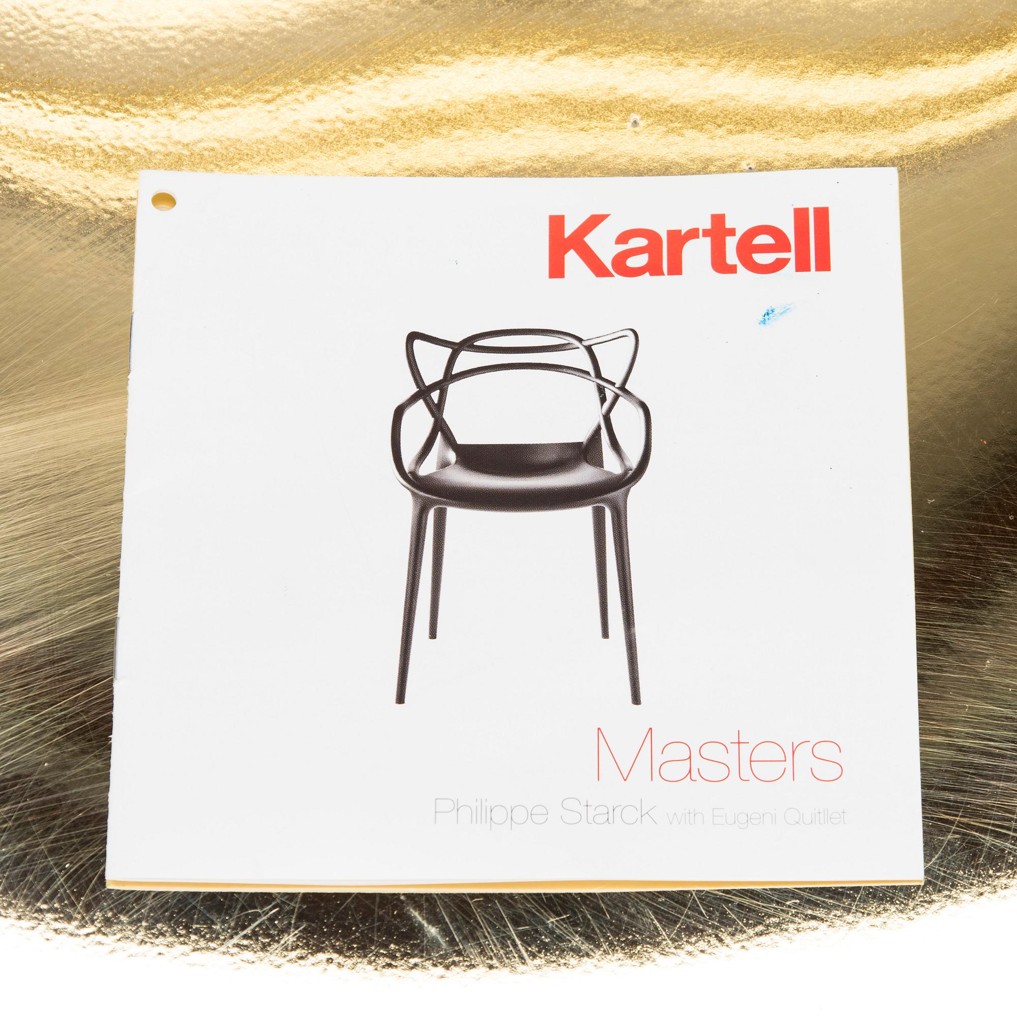 Philippe Starck & Eugeni Quitllet, stolar, 4 st, "Masters" Kartell, Italien.
