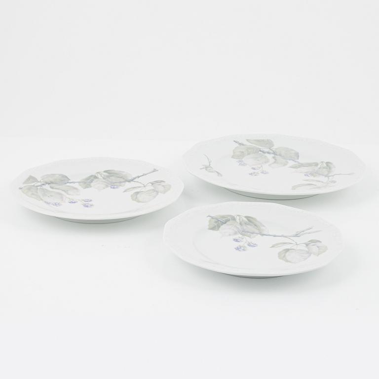 A 75-piece porcelain coffee and dinner service, 'Maria Blackberry", Rosenthal, Germany.