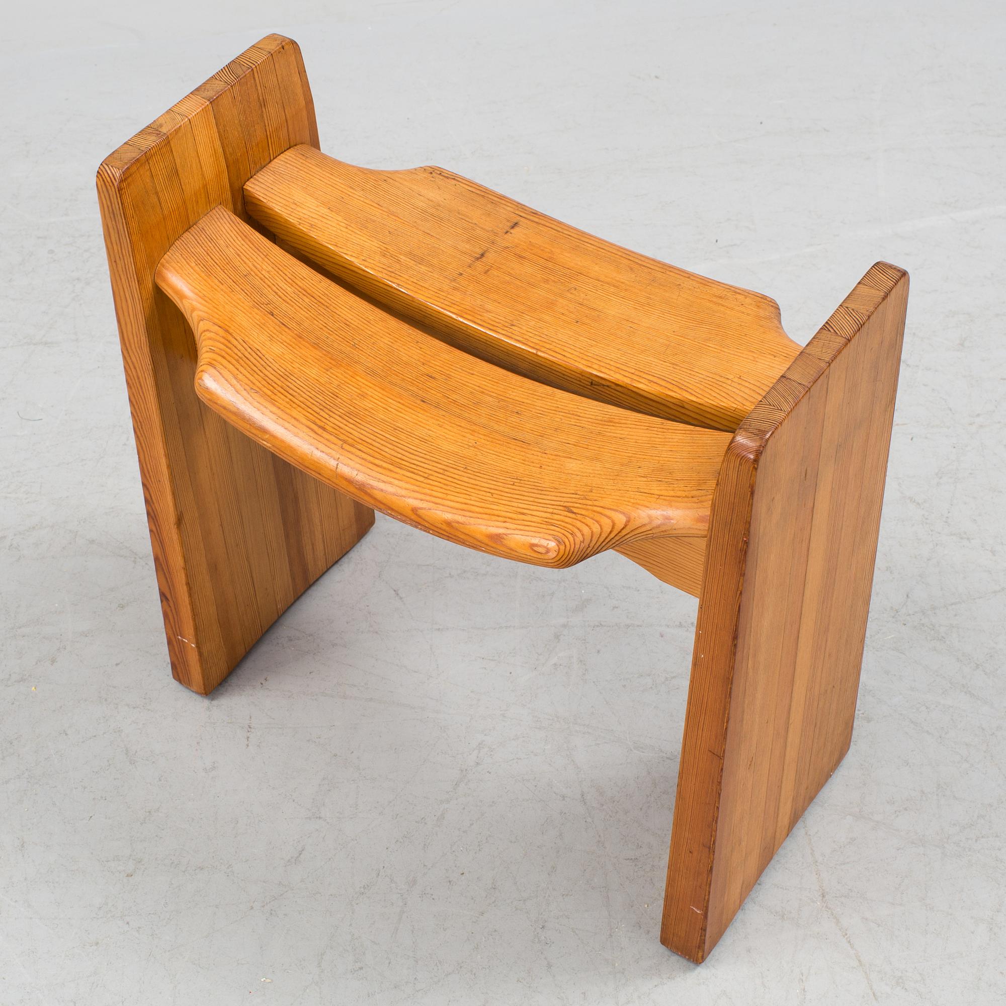 GILBERT MARKLUND, a pine stool from Furusnickarn AB, designed in 1969.