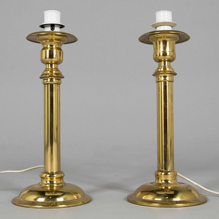 A pair of late 20th century table lights, Denmark.