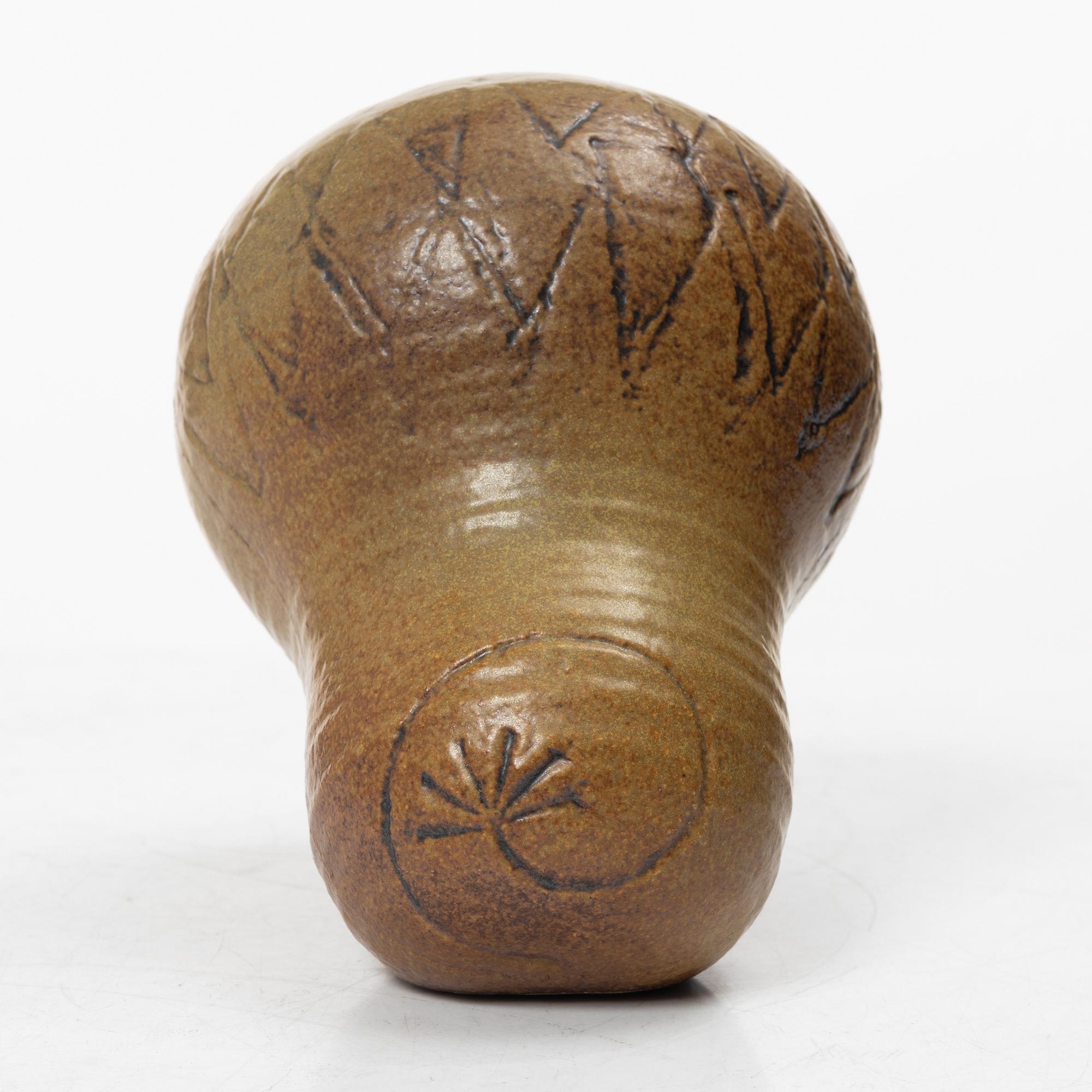 Lisa Larson, A stoneware 'Lejon midi' figurine, Gustavsberg, Sweden.