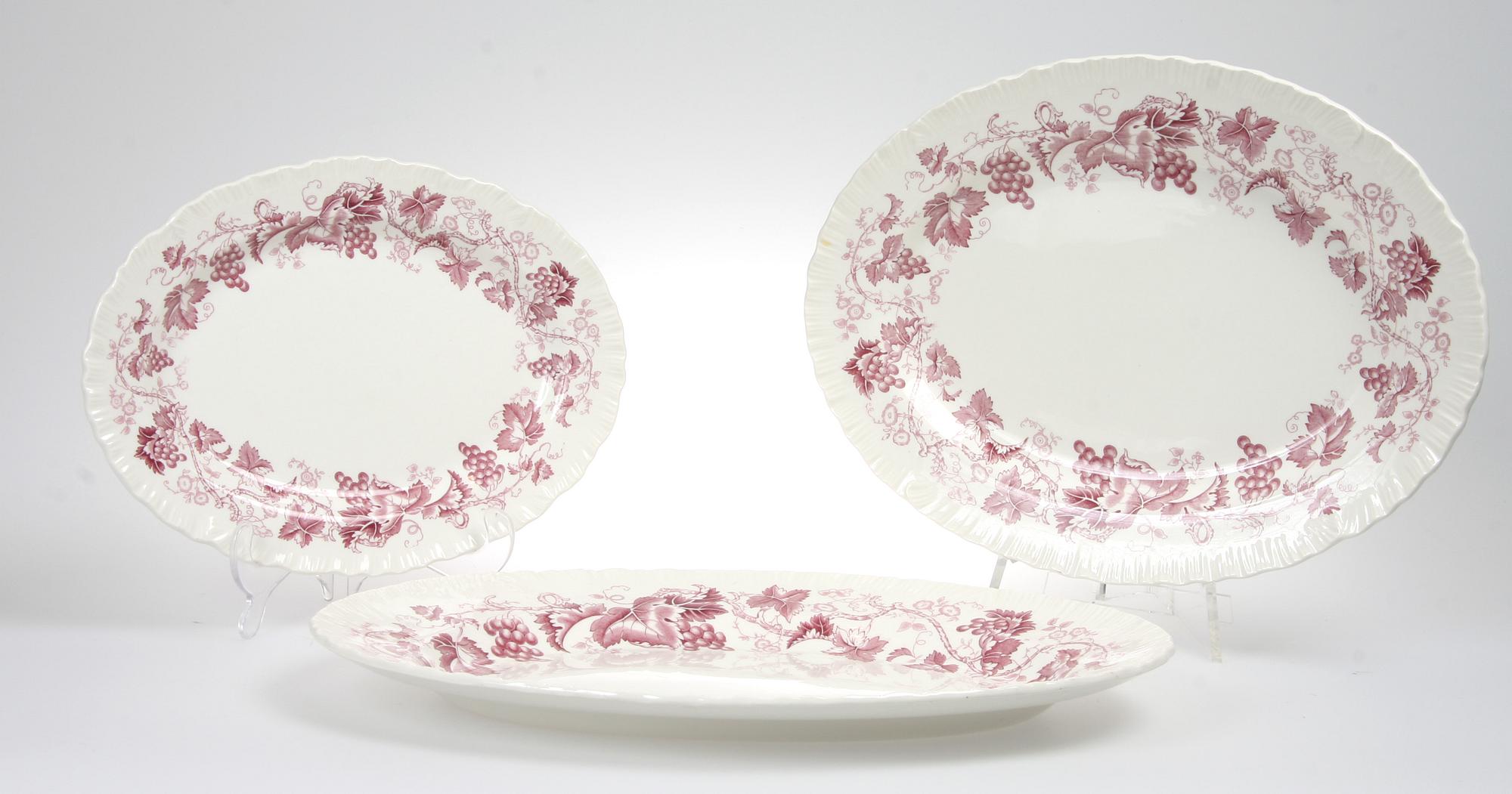 SERVISDELAR, 58 st, "Old Vine", flintgods, Wedgewood, 1900-tal.