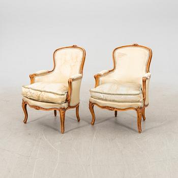 Armchairs, a pair of Louis XV second half of the 18th century.