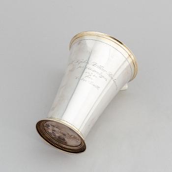 A Swedish silver beaker, mark of GAB, Stockholm 1940.