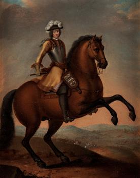 Elias Brenner, Equestrian portrait with king Charles XI (1655-1697).