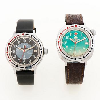 VOSTOK (Восток), Komandirskie, rannekelloja, 2 kpl, 40 mm.