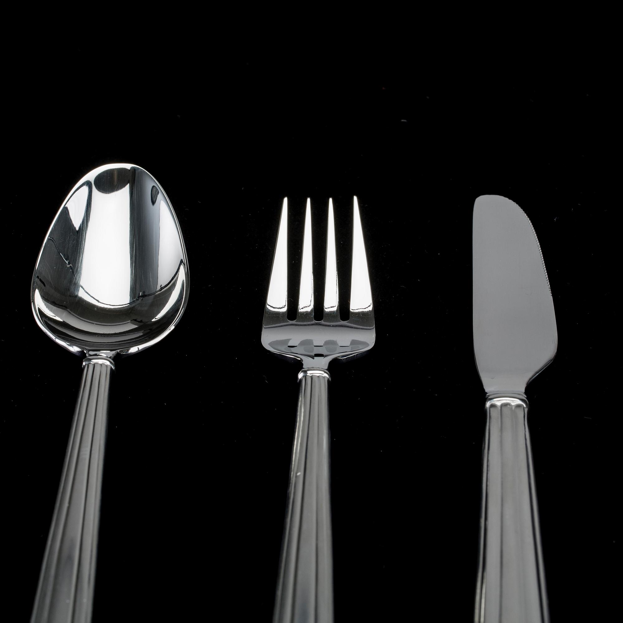 BESTICK, 24 delar, rostfritt stål. Bernadotte Design.