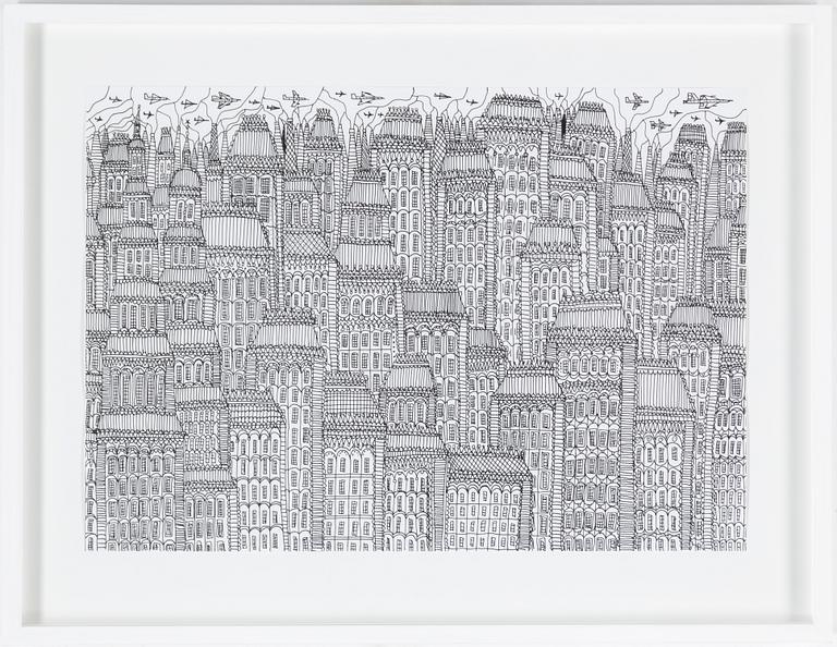 ERIC ERICSSON,  ink on paper executed for Brasserie Godot.