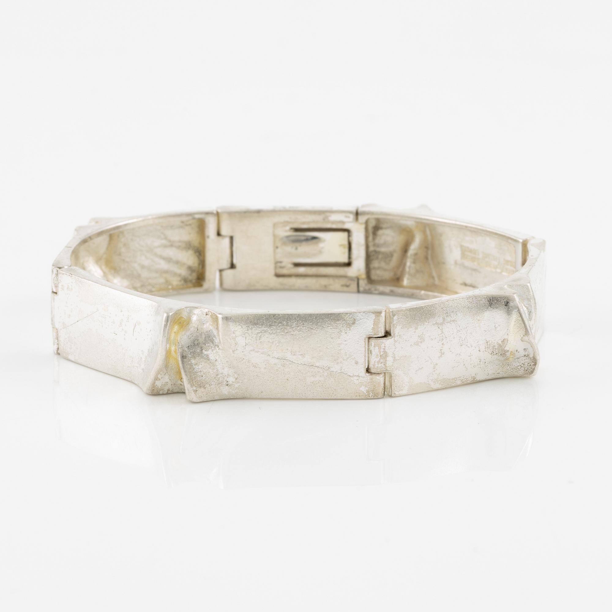Björn Weckström, bracelet "Ceres", sterling silver, for Lapponia, Finland 1972.