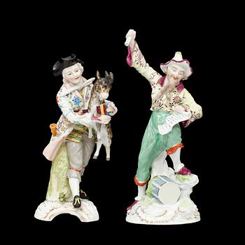 FIGURINER, 2 st, porslin, europa, 1800/1900-tal.