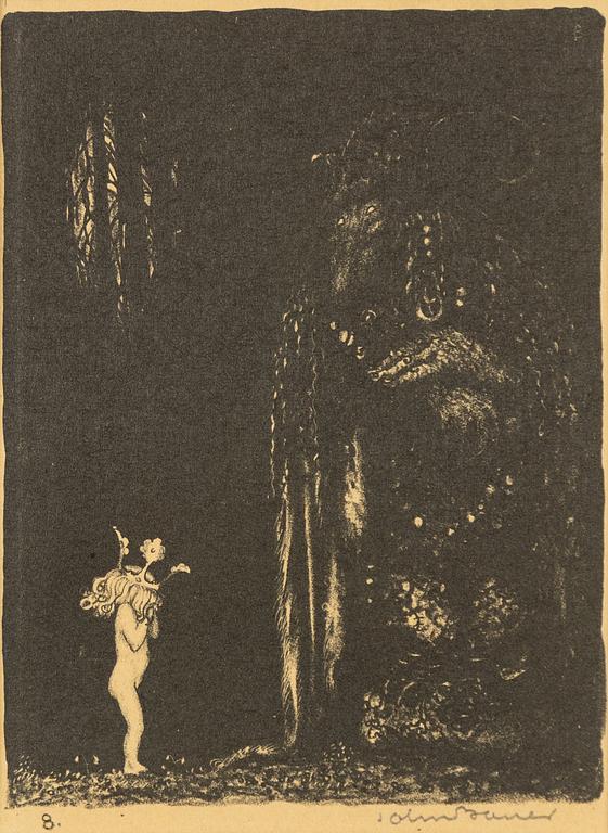 John Bauer, "En sådan eländig liten bleknos" from "Troll".