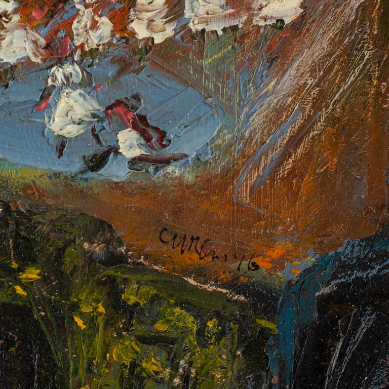 Christer Strömholm, olja på pannå, signerad och daterad -46.