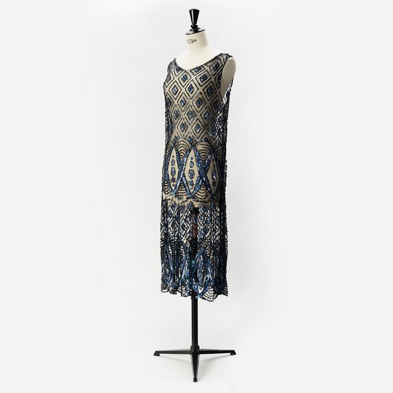 A sequin embroidered 1920's dress.