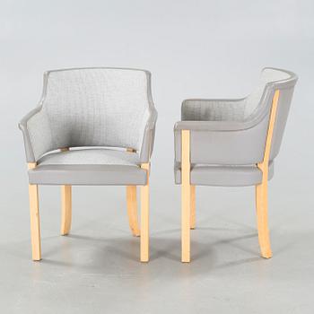 Four "Riksdagen" armchairs by Åke Axelsson for Gärsnäs, late 20th century.