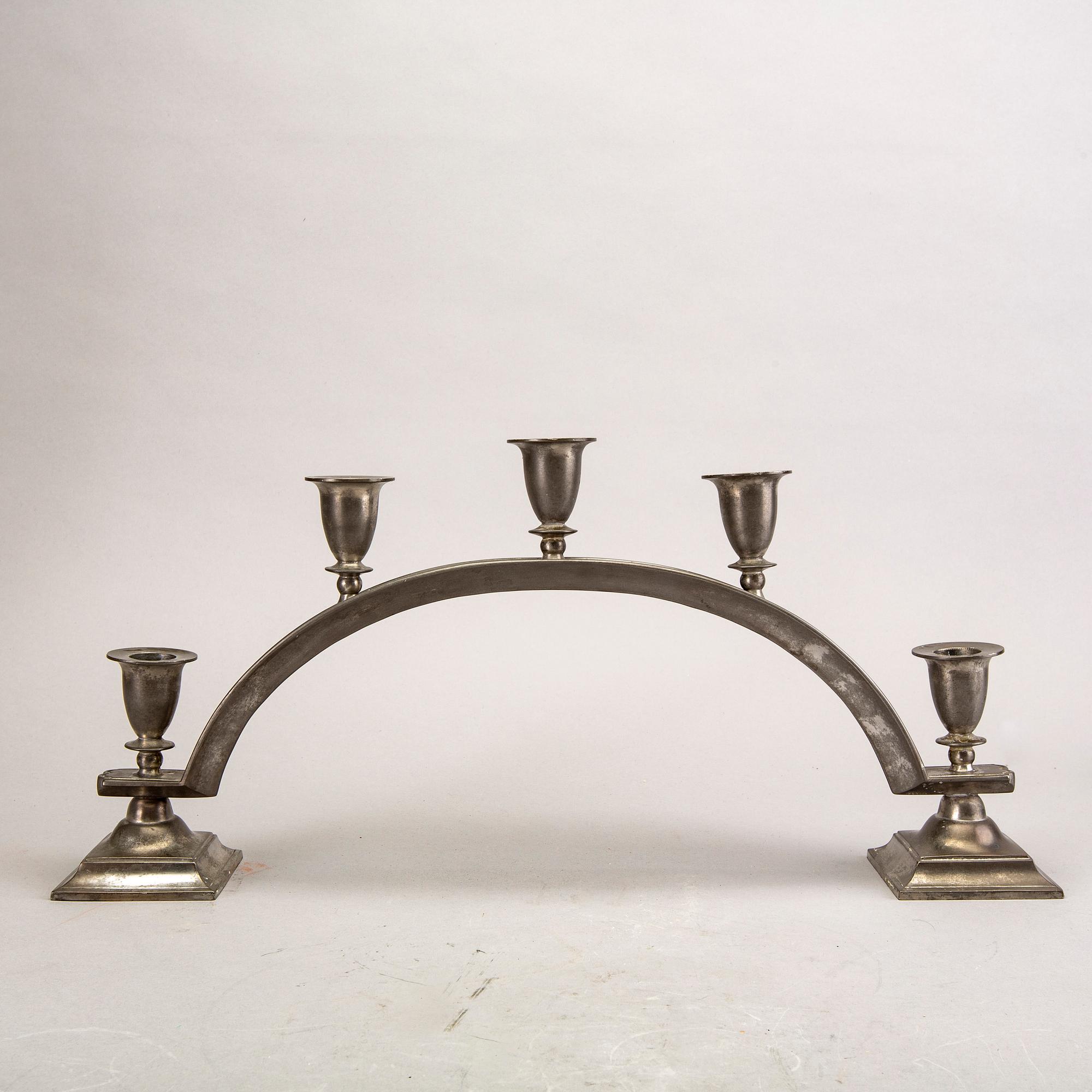 Just Andersen, a pewter candelabra first half of the 20th century.