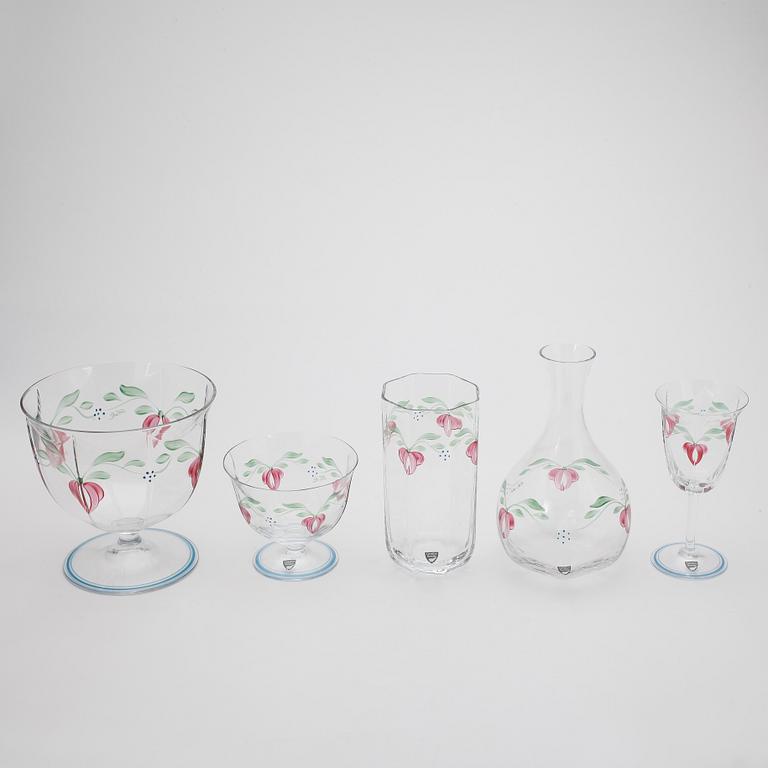 GLASSERVIS, 14 delar, "Maja", Eva Englund, Orrefors.