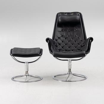 Bruno Mathsson, fåtölj med fotpall, "Jetson", Dux och Bruno Mathsson International, 2000-tal.