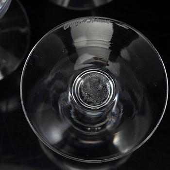INGEGERD RÅMAN, vinglas, "Bellman", 24 st, Skrufs Glasbruk, signerade.
