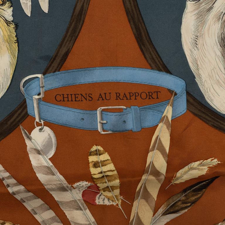 Hermès, scarf, "Chiens au Rapport".