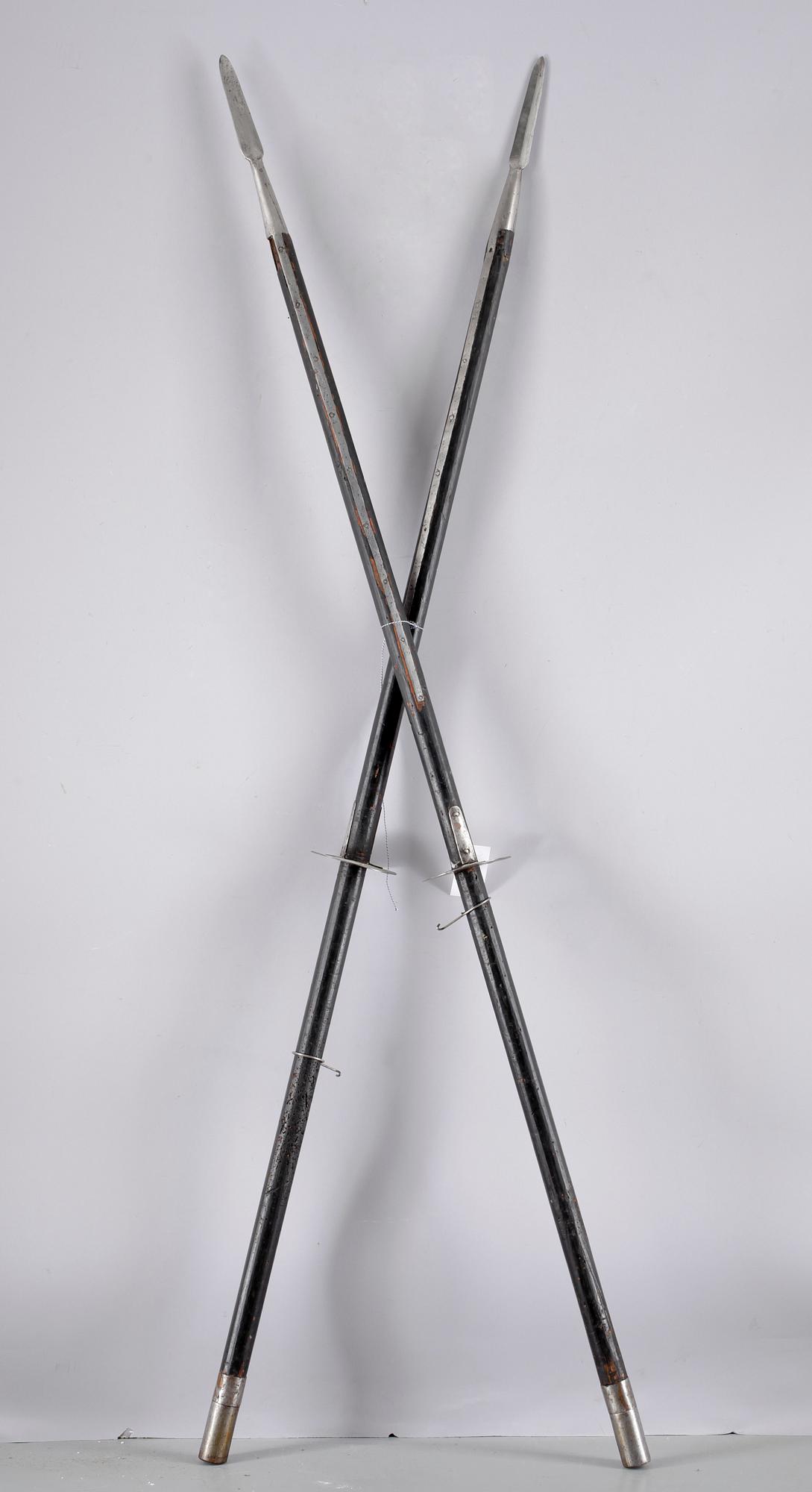 LANSAR, ett par, trä och metall, 17/1800-tal.