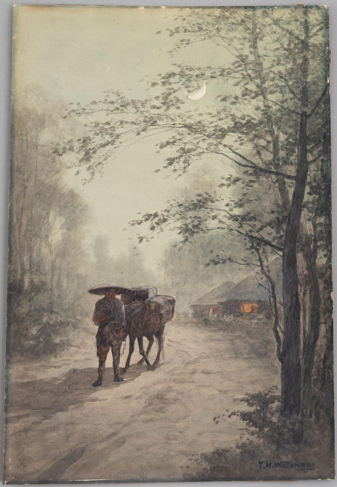 T. H. Watanabe, "Travelling Man in Moon Landscape".
