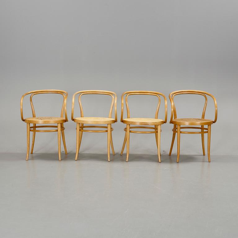 KARMSTOLAR, 4 st, etikettmärkta Thonet,