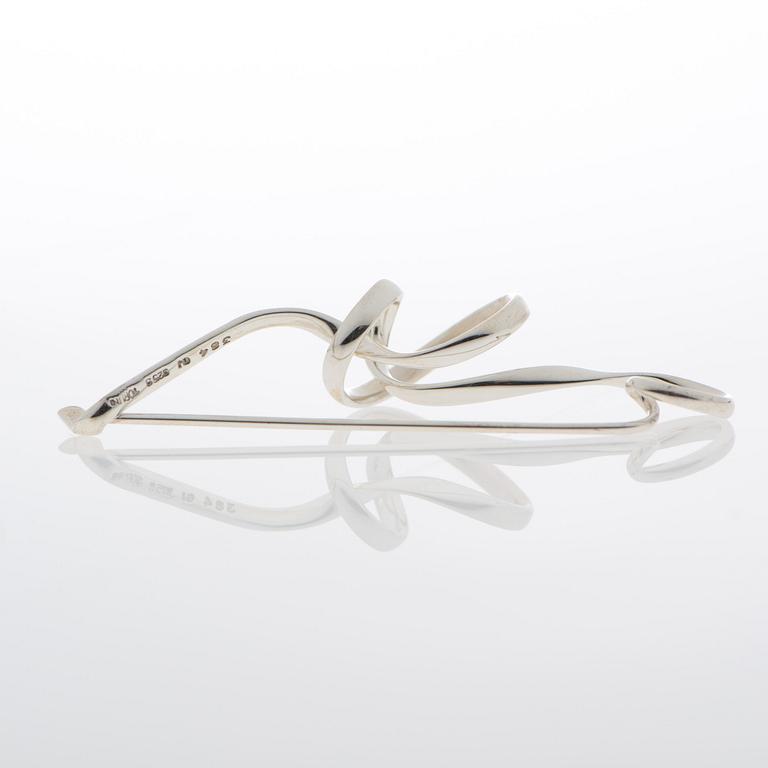 GEORG JENSEN, BROOCH, "Forget me knot", silver.