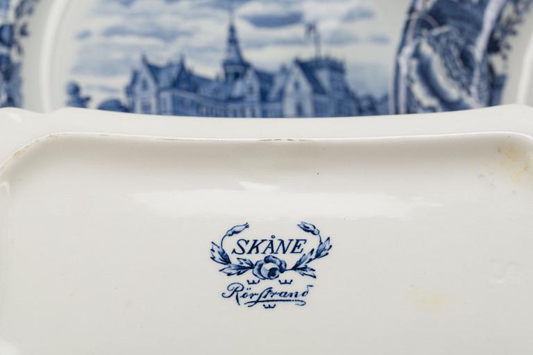 SERVIS, 51 delar, flintgods, "Skåne", Rörstrand.