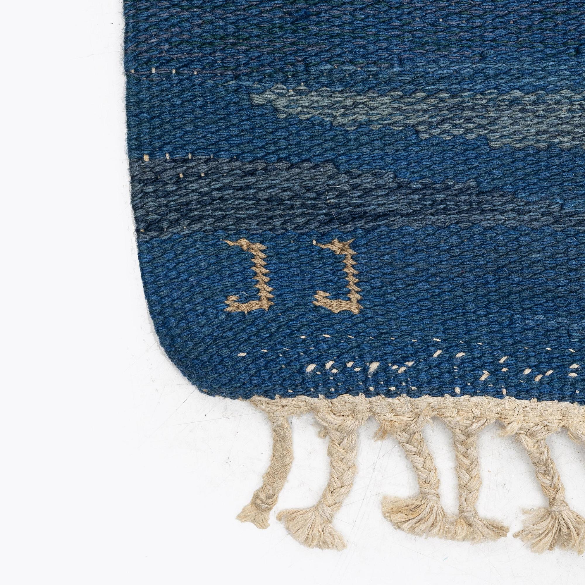 Judith Johansson, a carpet, 'Stjärnsund', flat weave, c. 286 x 199 cm signed JJ.
