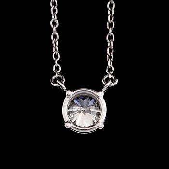 COLLIER, 18K vitguld, briljantslipad diamant ca 0.72 ct.