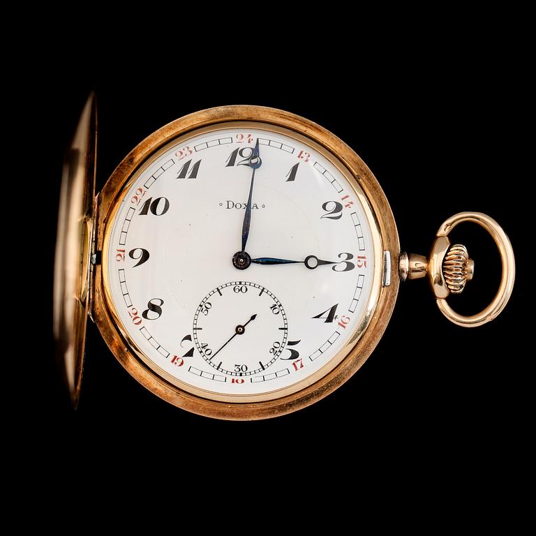 FICKUR, herr, 14K guld, savonett, Doxa, 1900-talets första hälft.