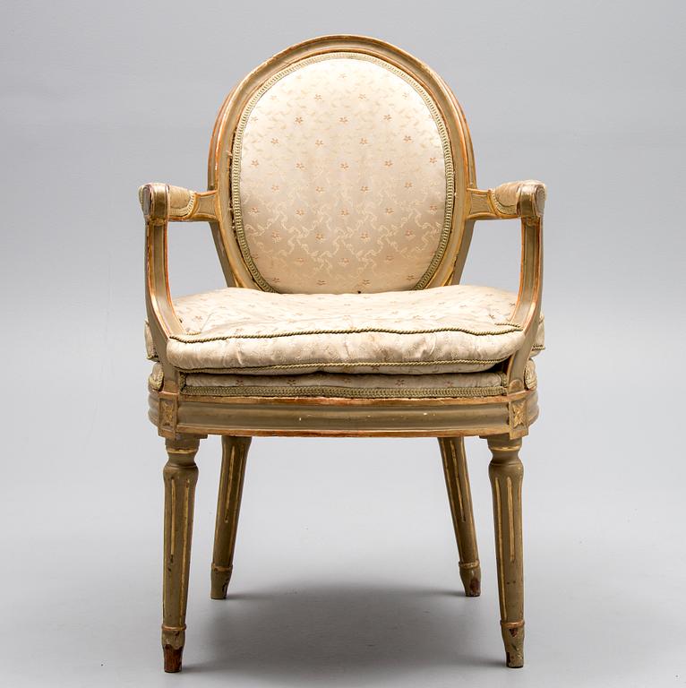 KARMSTOL, Louis XVI-stil, Frankrike 1800-tal.