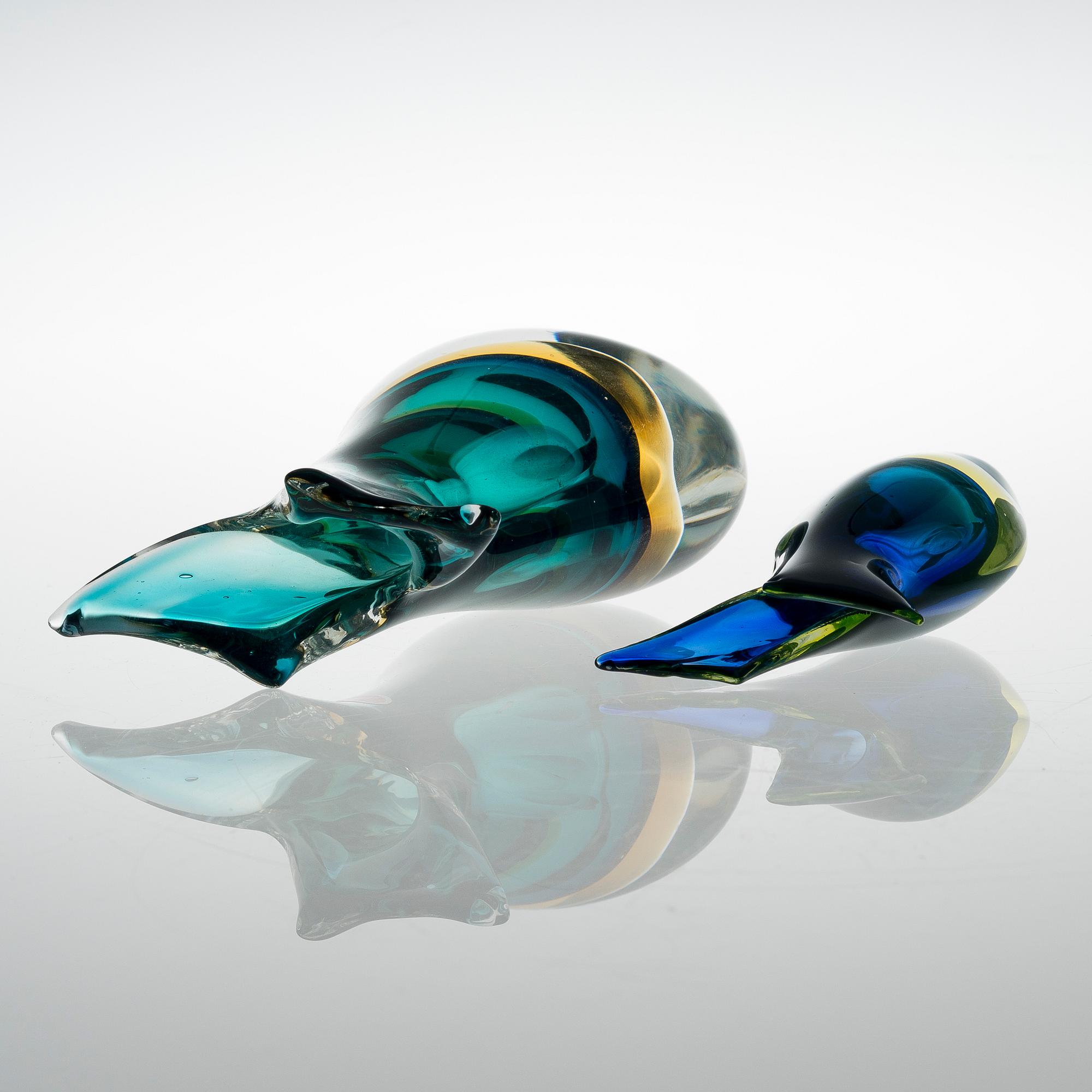 VASER 2 st i glas, Murano, Italien 1950/60-tal.