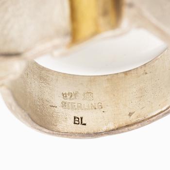 Ring, silver och förgyllt silver.