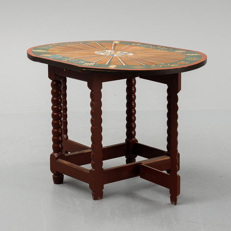 A painted Baroque style gate-leg table, early 20th Century.
