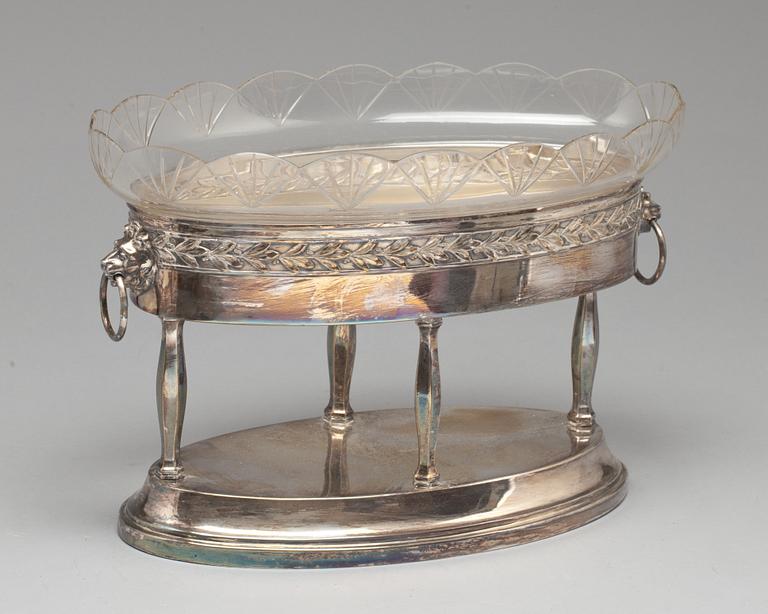 JARDINIERE, nysilver. Art-deco 1900-talets början.