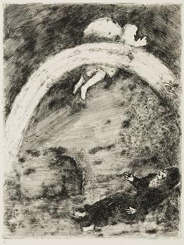 Marc Chagall, "L'arc en ciel"; "Abraham et les trois Anges" "Prophète tué par un lion", ur: "La bible".