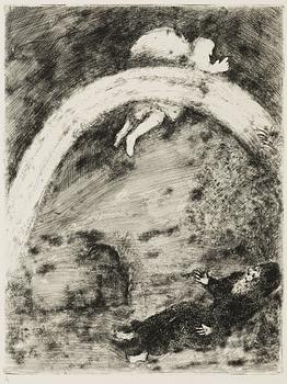 Marc Chagall, "L'arc en ciel"; "Abraham et les trois Anges" "Prophète tué par un lion", from: "La bible".