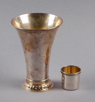 BÄGARE, silver, 2 st. GAB, Stockholm. 1961 resp 1965.