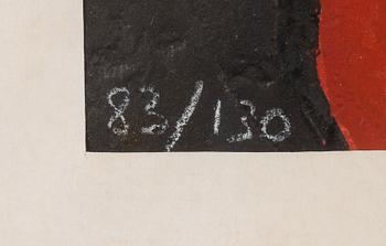 Karel Appel, carborundum etsning, signerad 83/130.