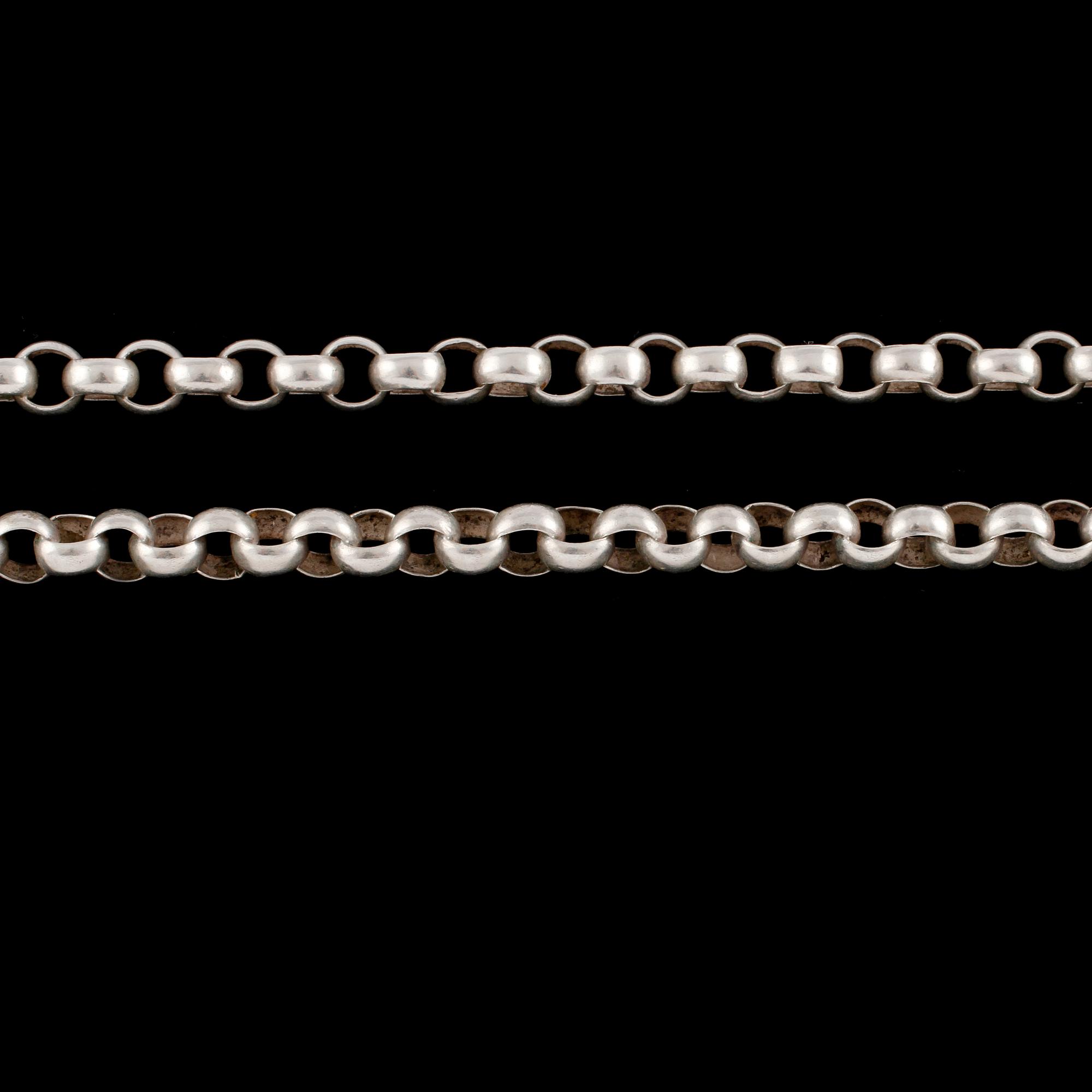 HALSLÄNK, silver, kattfotstämplad. Vikt 67,0 g.