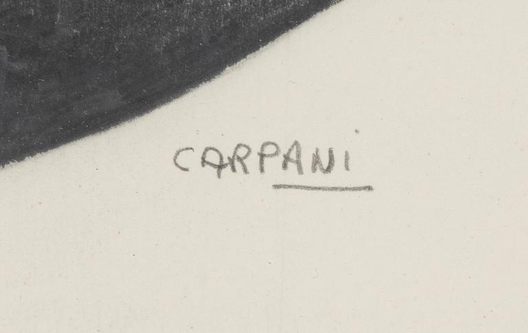 Ricardo Carpani, pencil, signed.