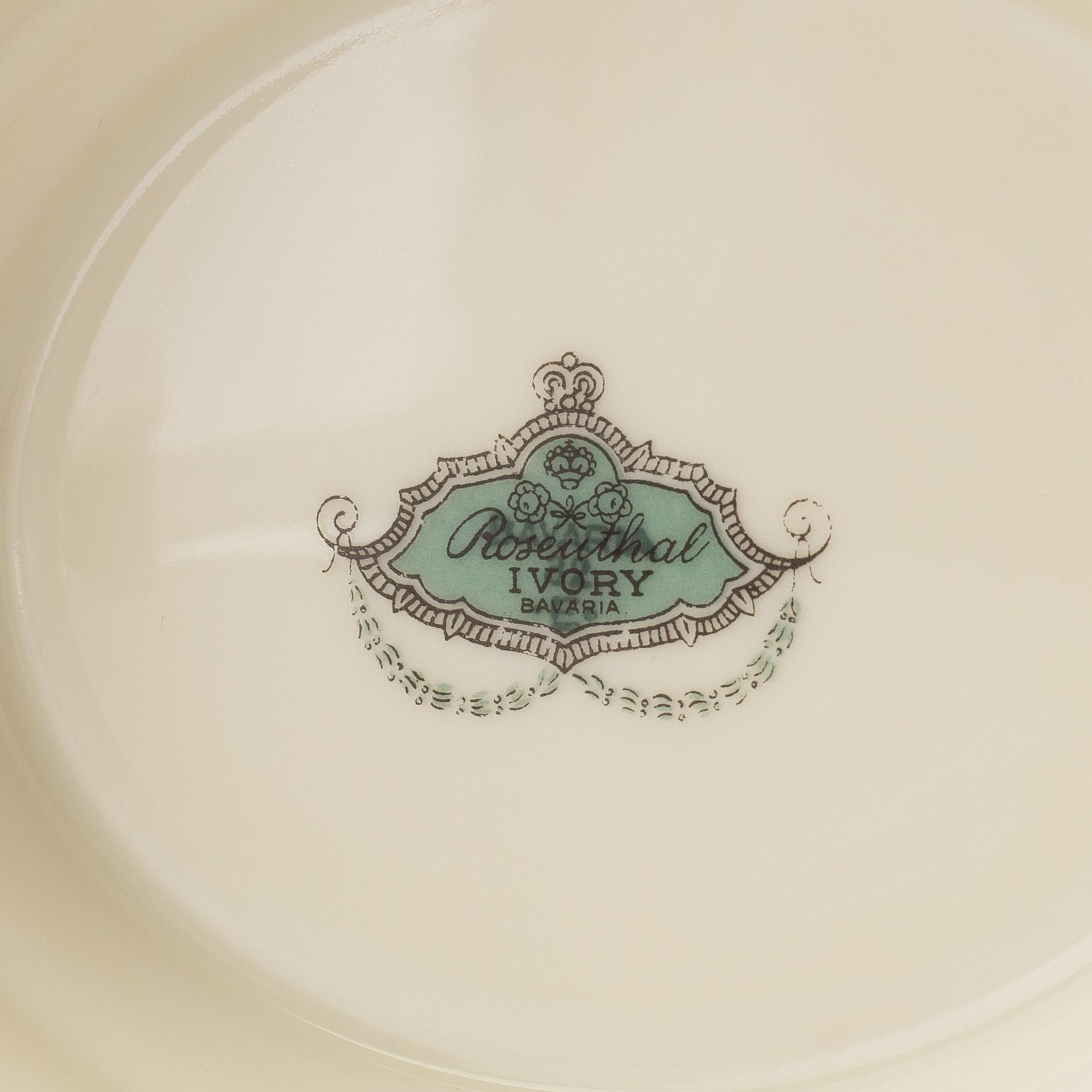 MATSERVIS, 85 delar, porslin, Rosenthal Ivory, Tyskland, 1900-talets mitt.