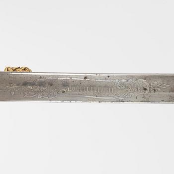 A Swedish officer's sabre, end of the 19th century, with scabbard.