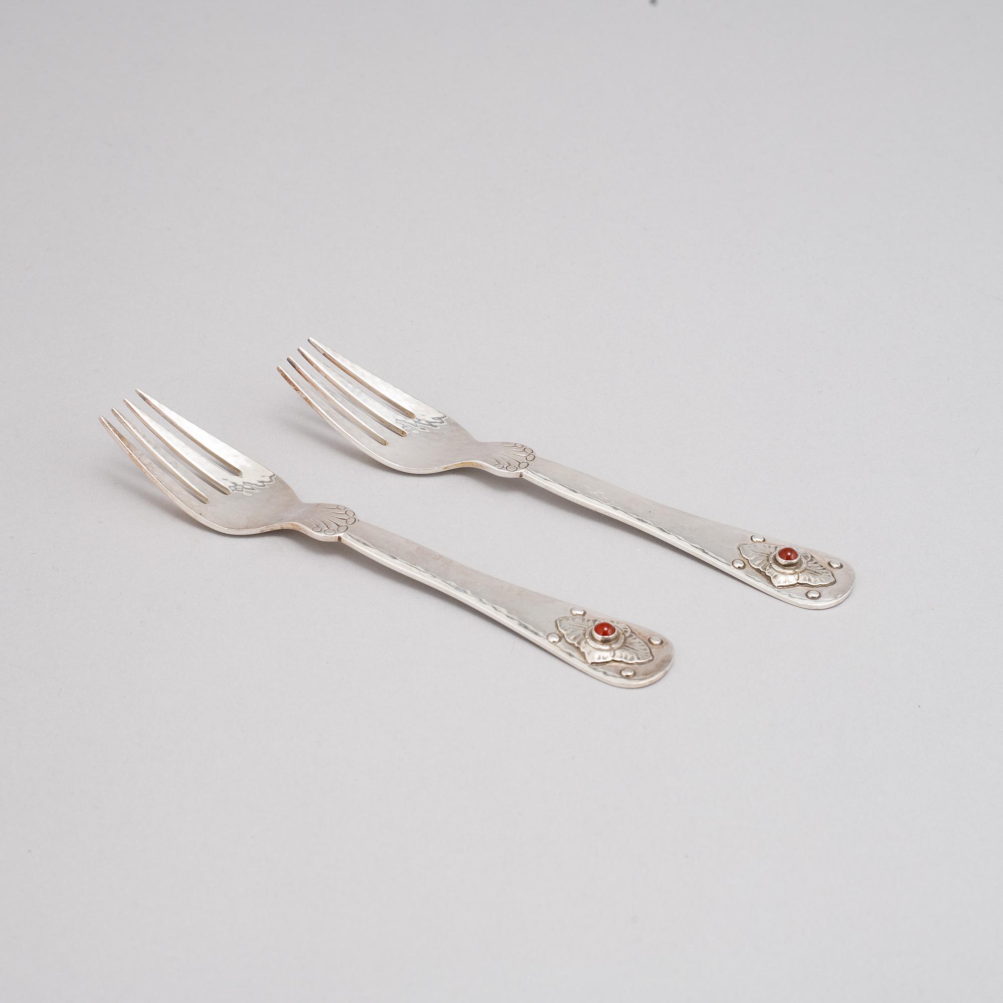 Georg Jensen, barnbestick, 6 st, silver, Danmark.