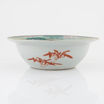 A Chinese punch bowl, late 19th Century.