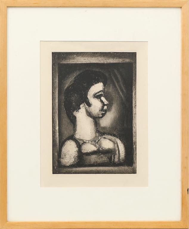 Georges Rouault, etching printed signature.